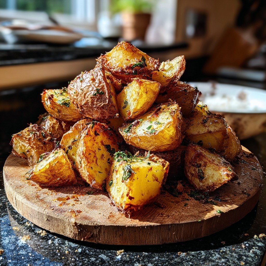 Rustic Roasted Garlic Potatoes