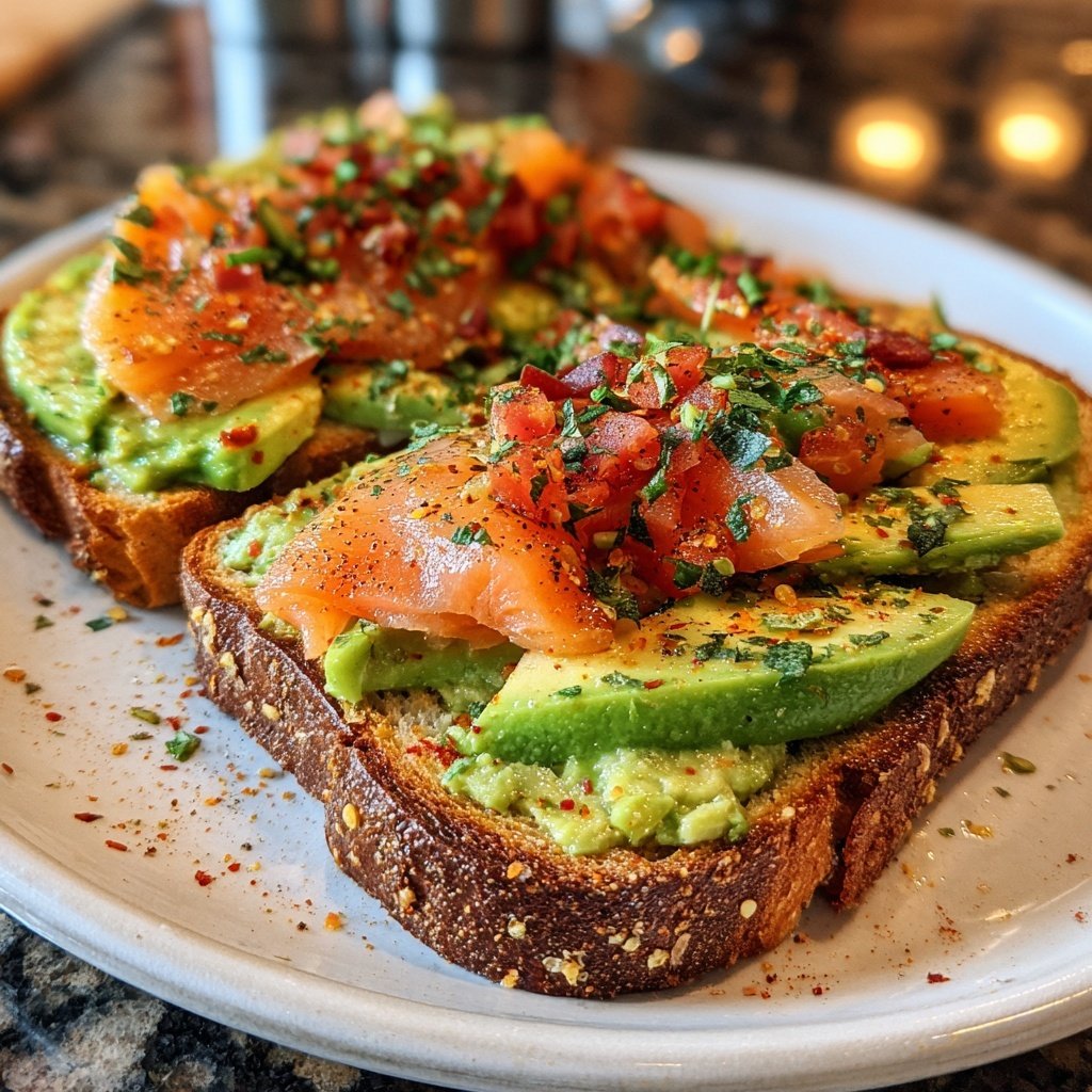 Chili Lime Salmon Avocado Toast