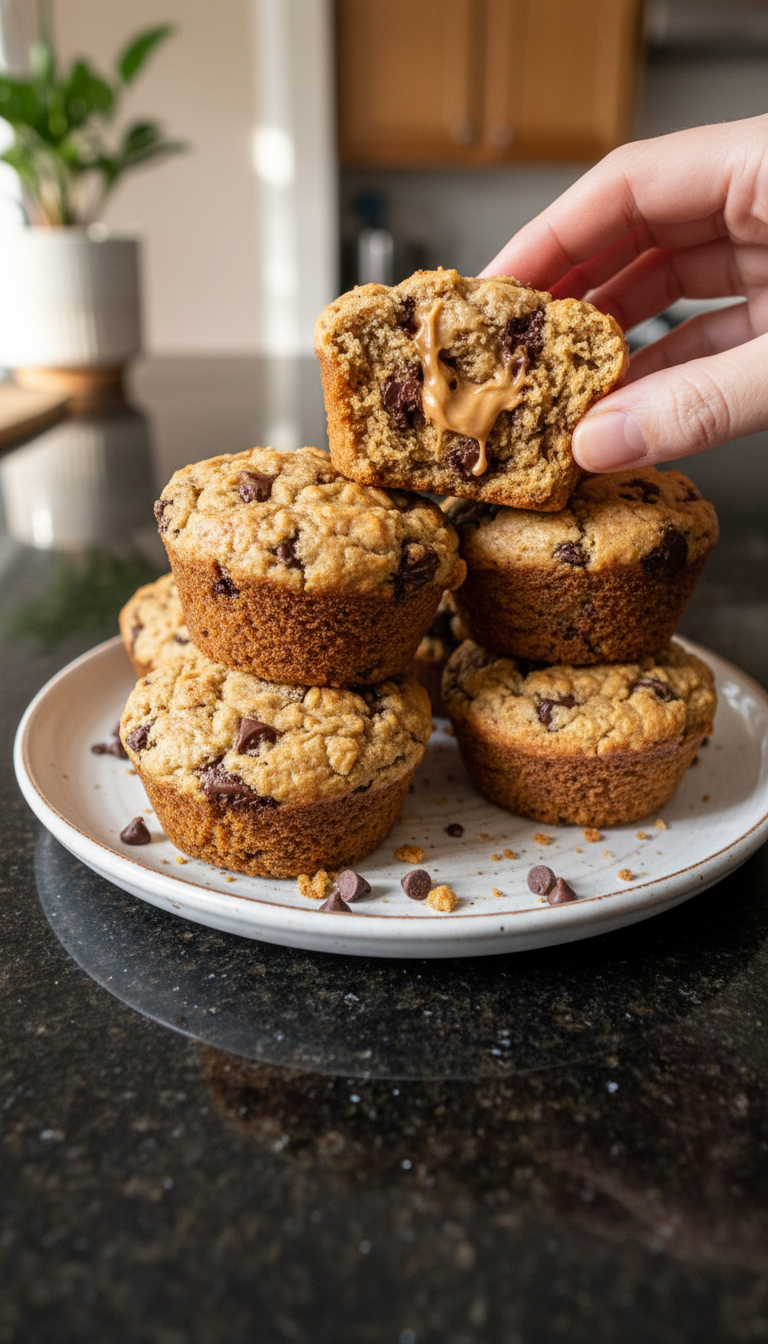 Peanut Butter Chocolate Muffins