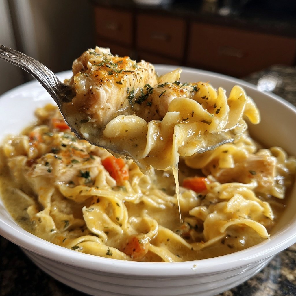 Crock Pot Good Gravy Chicken Noodles