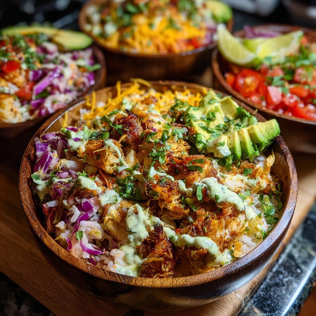 Spicy Fish Taco Bowls with Avocado