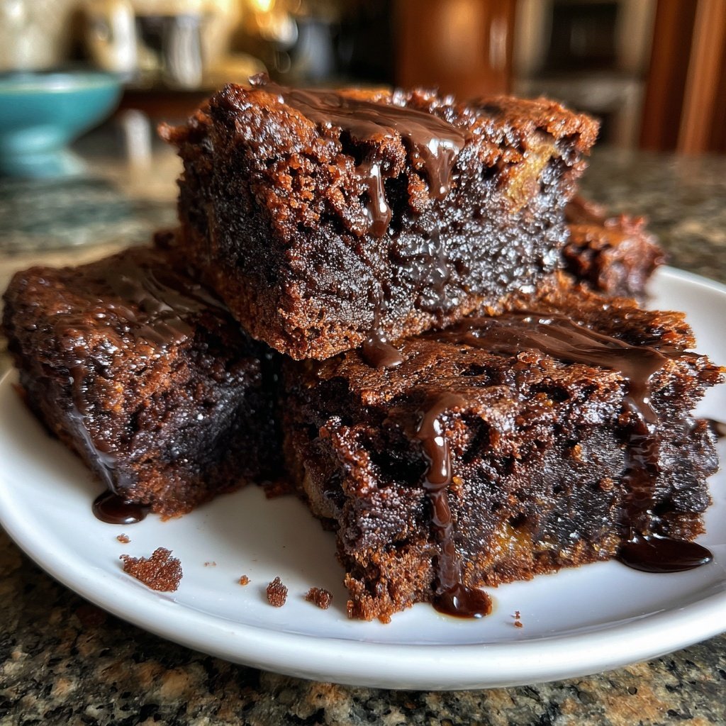 Peanut Butter Zucchini Brownies