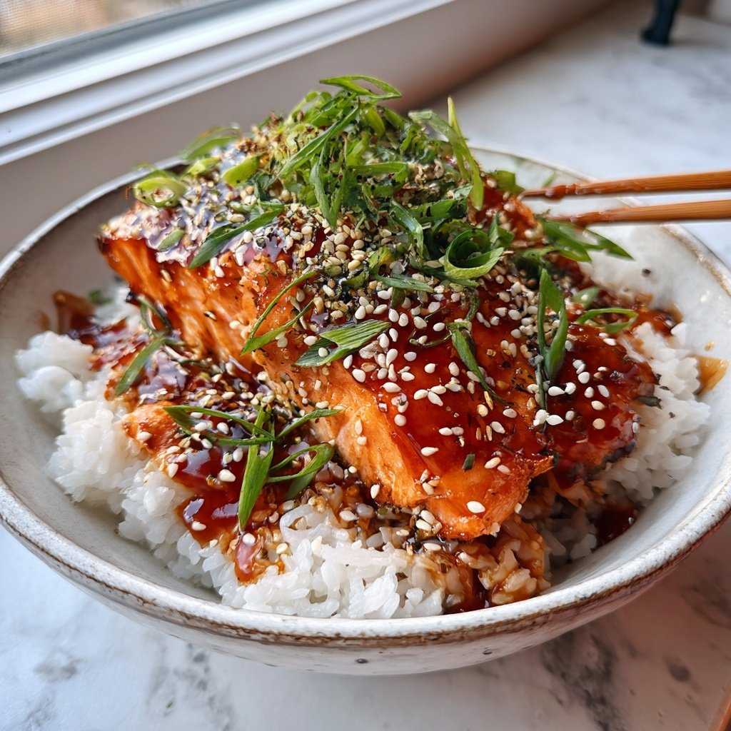 Salmon Teriyaki Rice Bowl