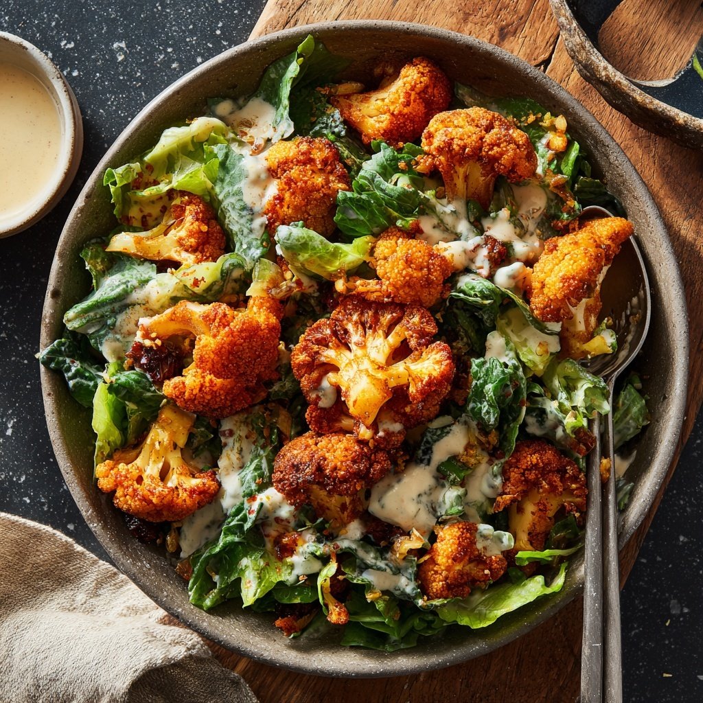 Buffalo Cauliflower High-Protein Salad