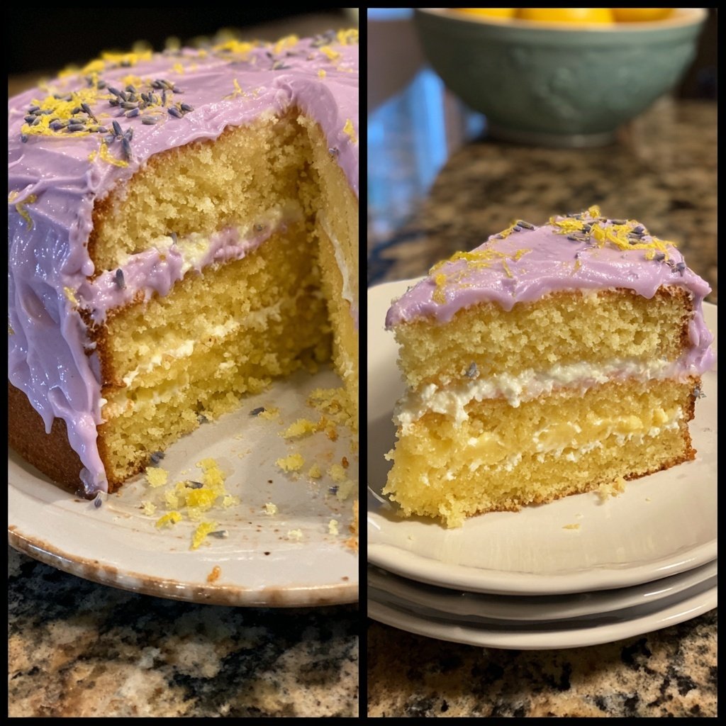 Lemon Lavender Vanilla Cake