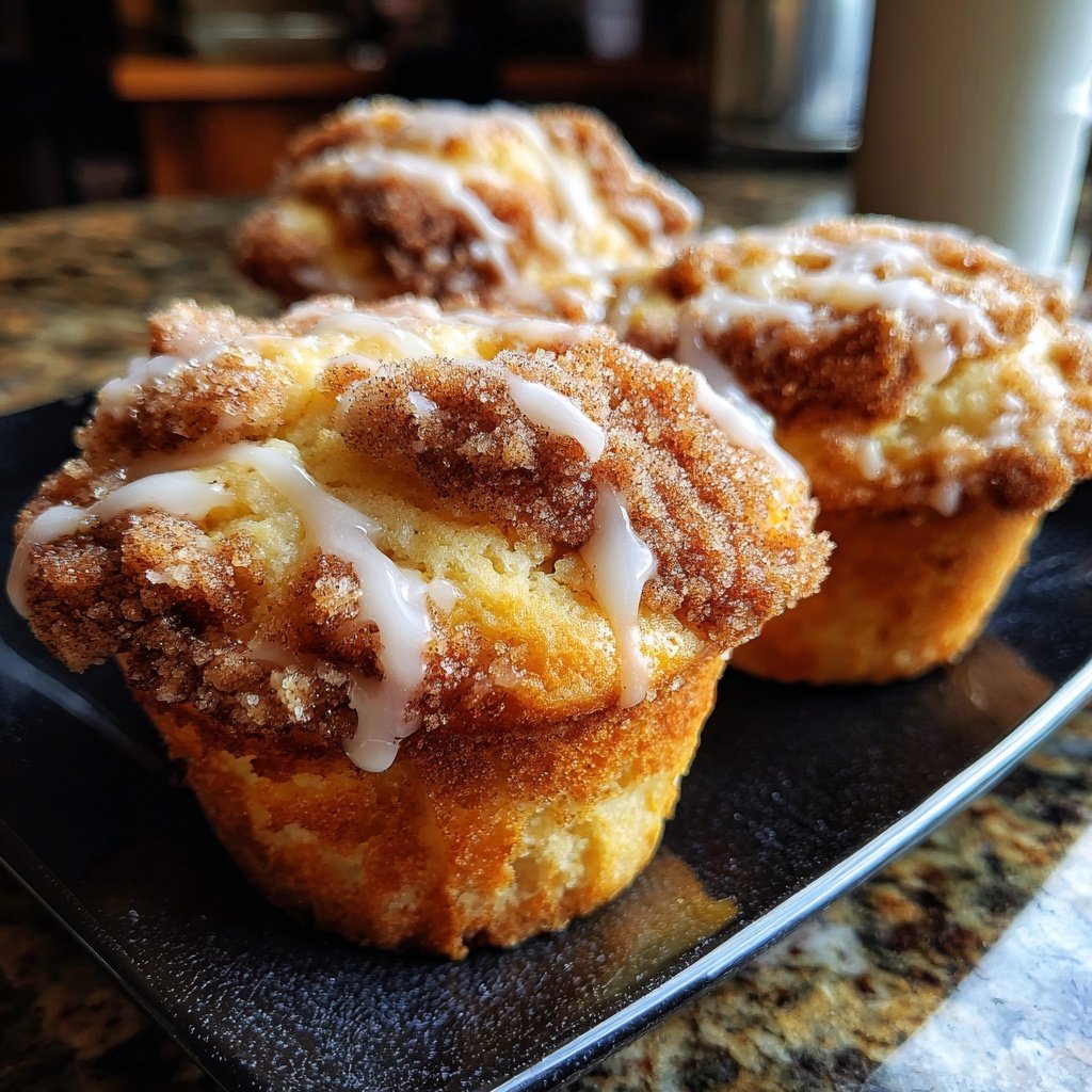 Cinnamon Swirl Breakfast Muffins with Streusel​