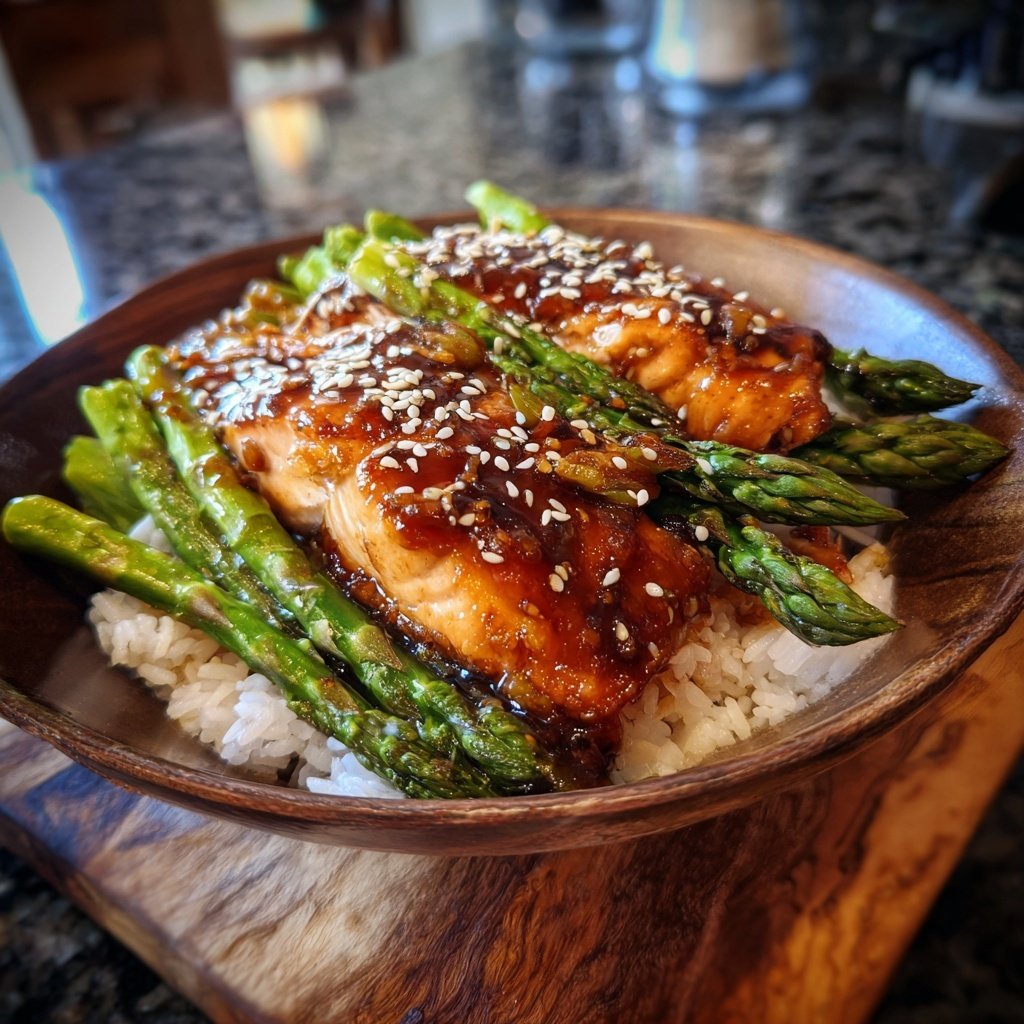 Honey Glazed Salmon Bowls