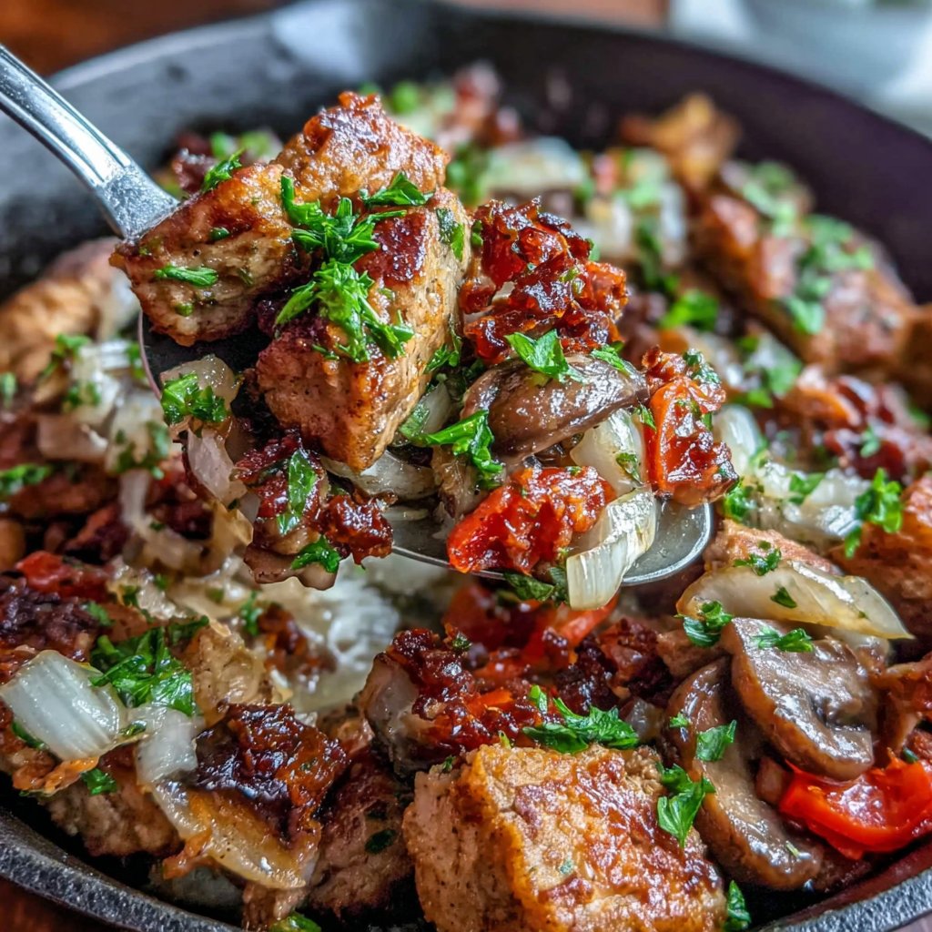 Savory Turkey Mushroom Skillet