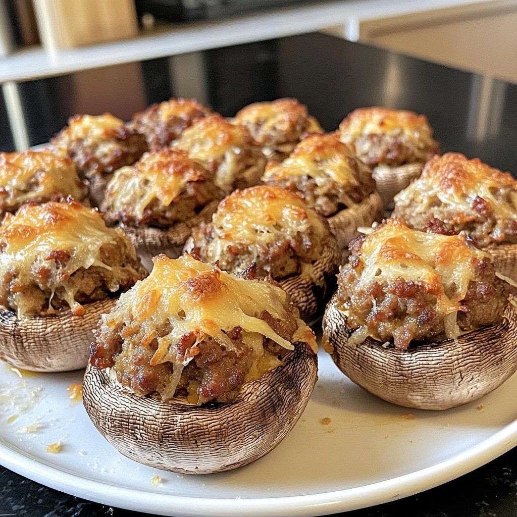 Italian Sausage-Stuffed Mushrooms