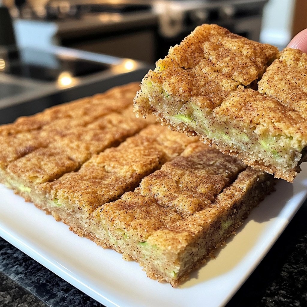 Zucchini Snickerdoodle Bars