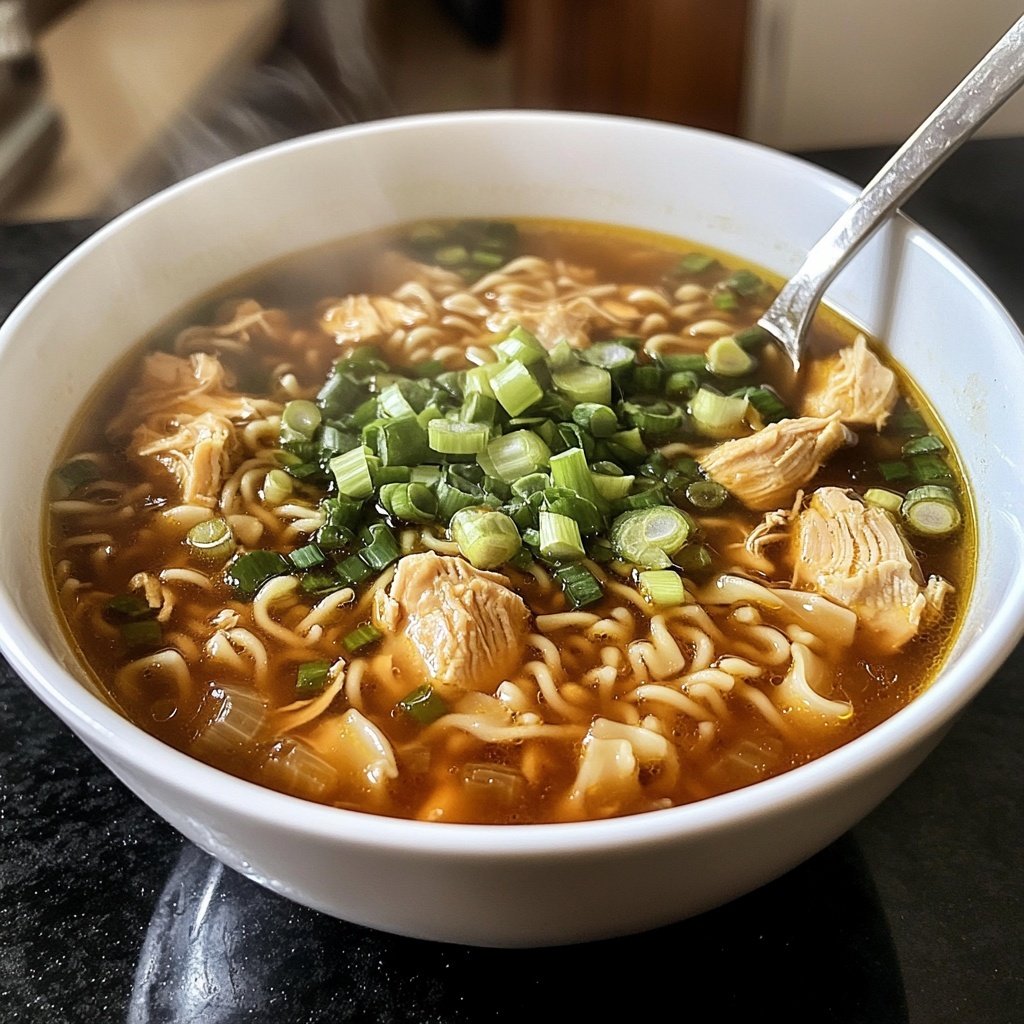 Classic Ginger Garlic Chicken Noodle Soup
