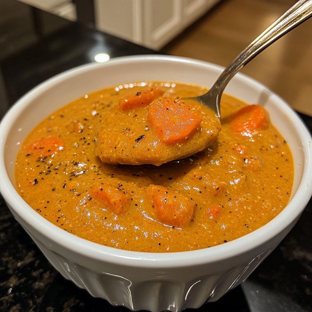 Healthy Vegan Roasted Carrot Soup