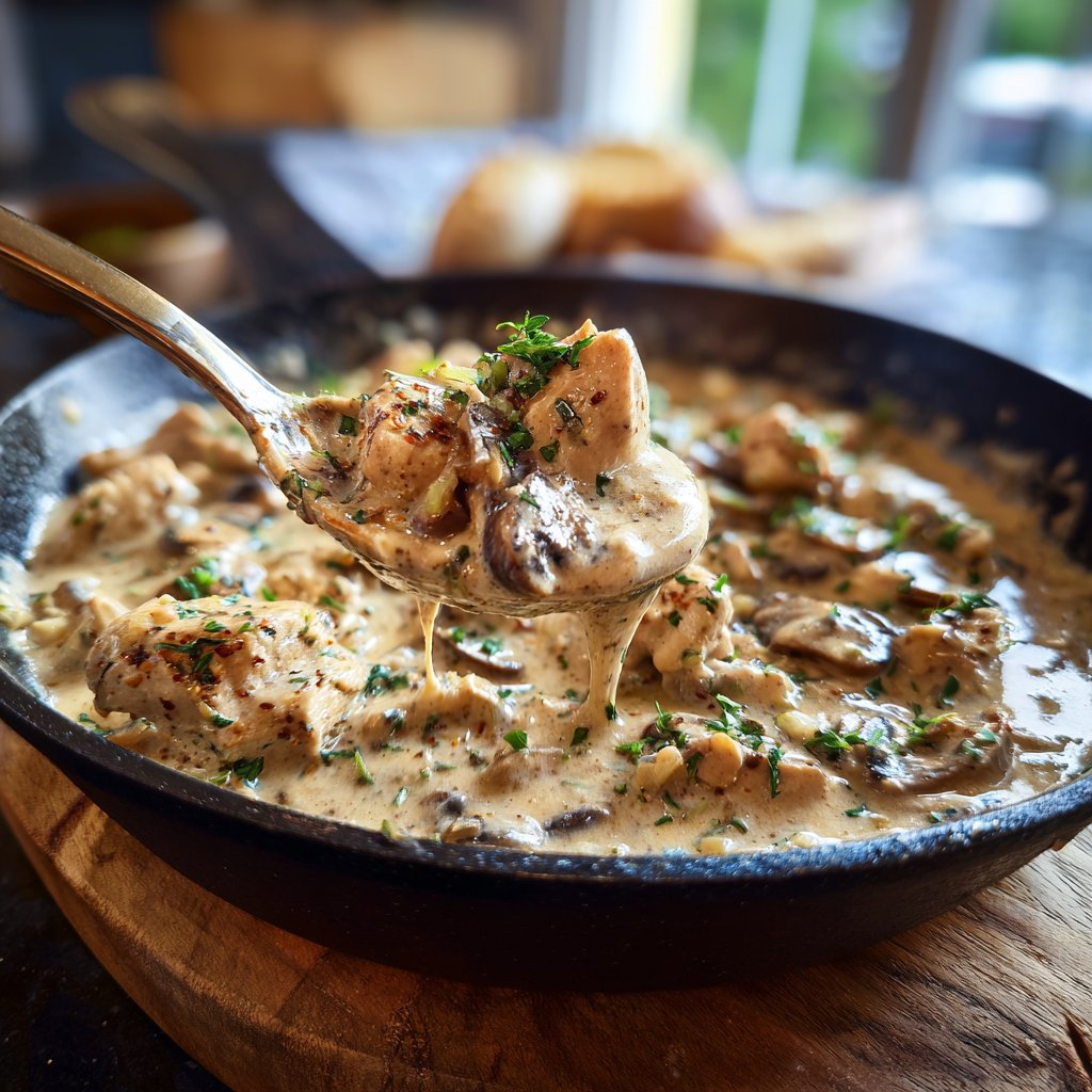Creamy Turkey Mushroom Stroganoff