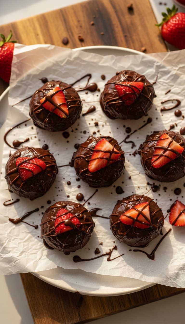 Dark Chocolate Strawberry Bites