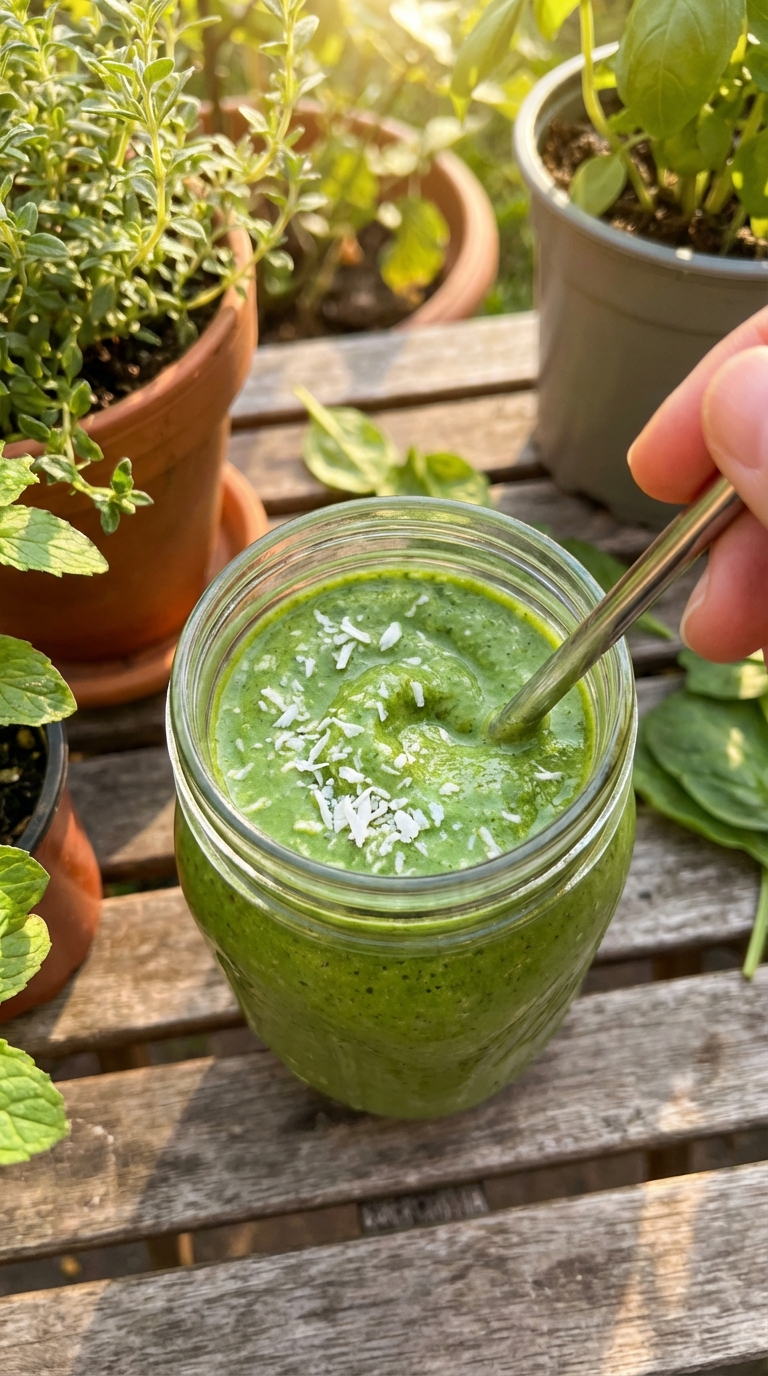 Green Spinach Coconut Smoothie