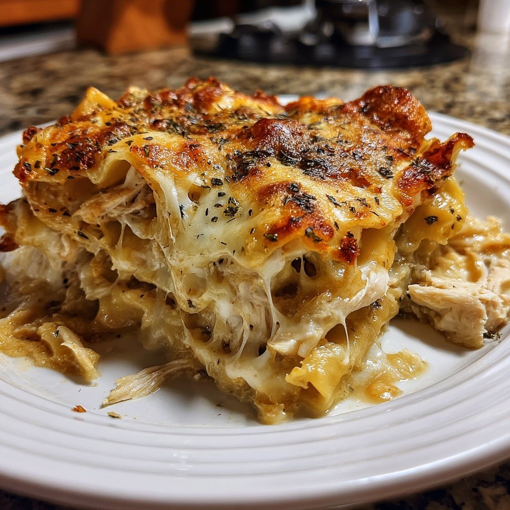 French Onion Chicken Lasagna Comfort