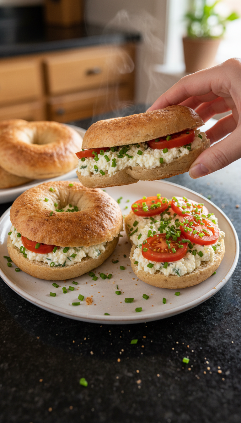 Sunshine Cottage Cheese Bagels