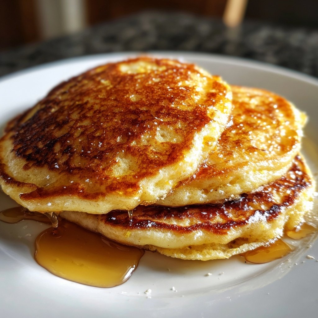 Fluffy Lemon Ricotta Pancakes with Berries​