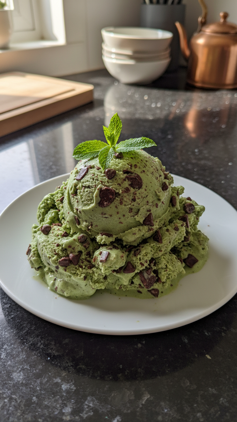Minty Chocolate Chip Ice Cream