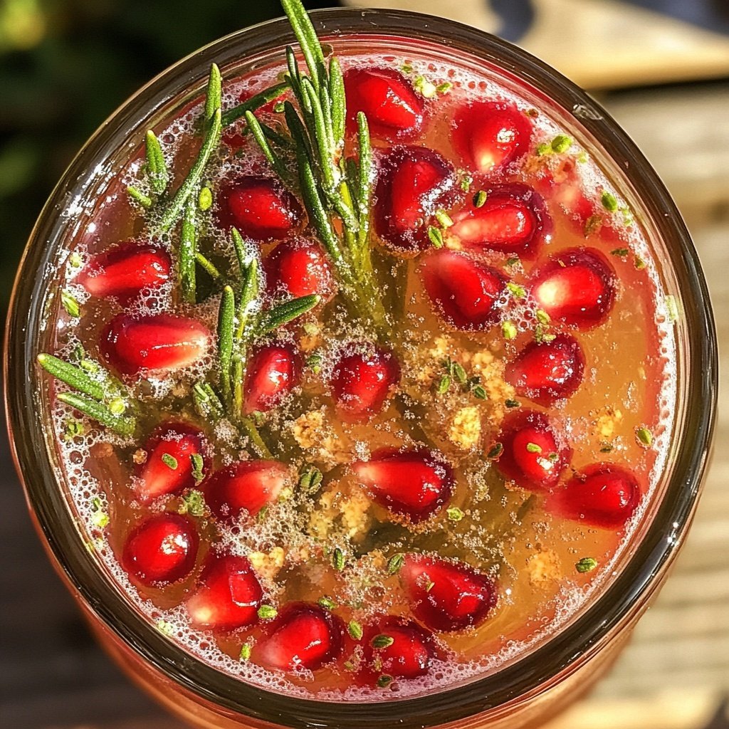 Pomegranate and Rosemary Gin Fizz Recipe