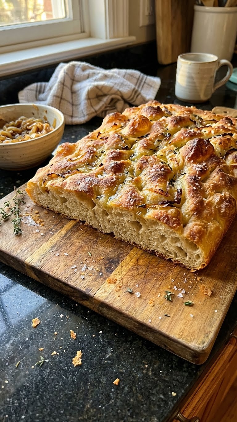 Caramelized Onion and Thyme Focaccia