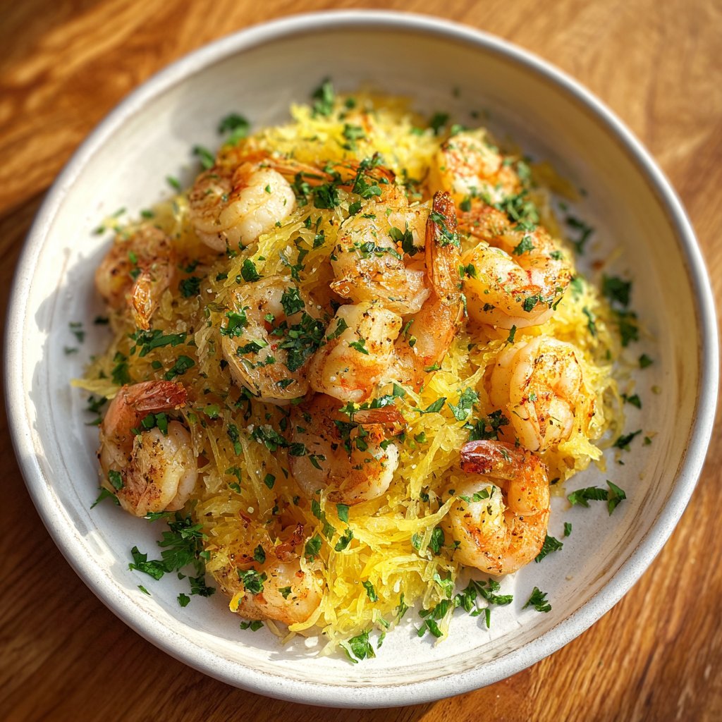 Shrimp Scampi with Spaghetti Squash