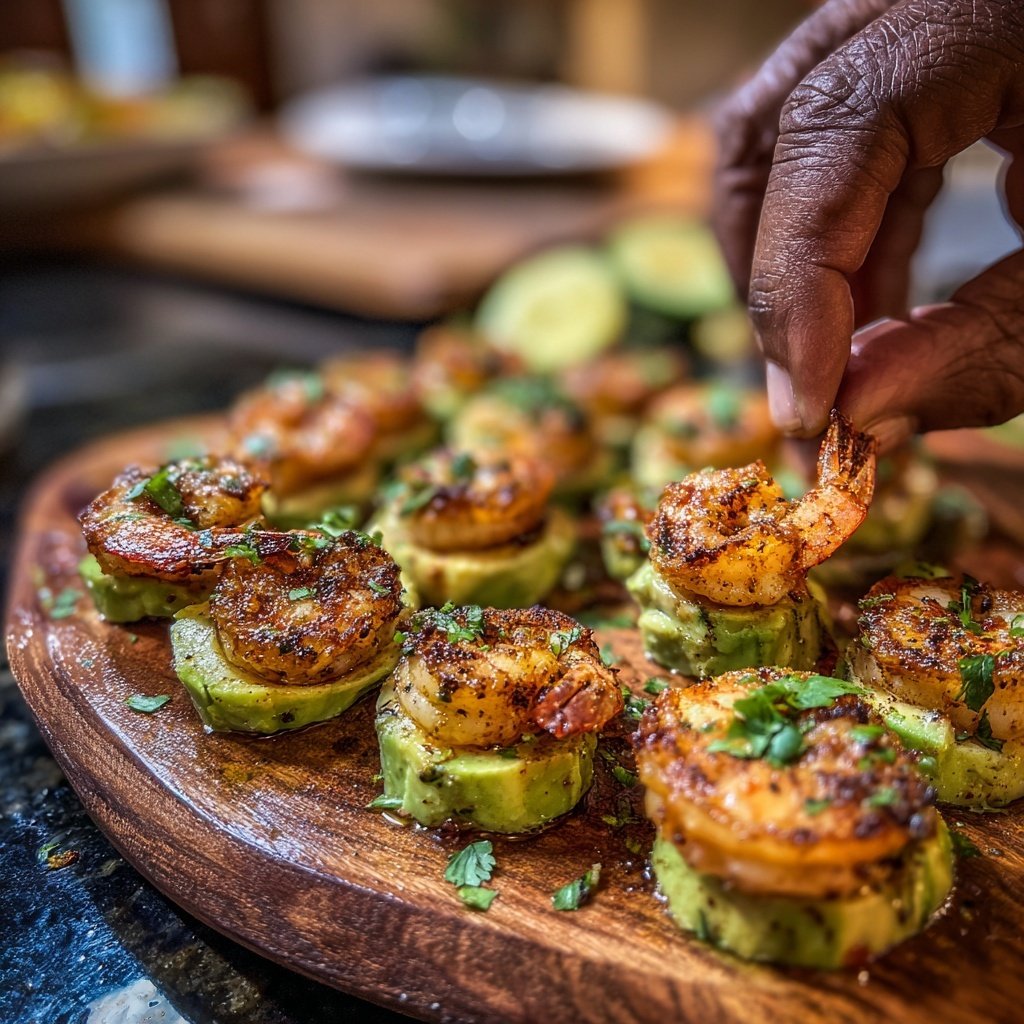 Shrimp and Avocado Appetizer Platter