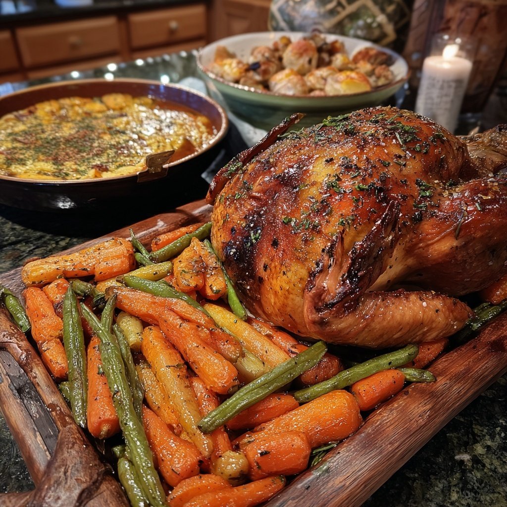 Glazed Turkey and Veggie Medley