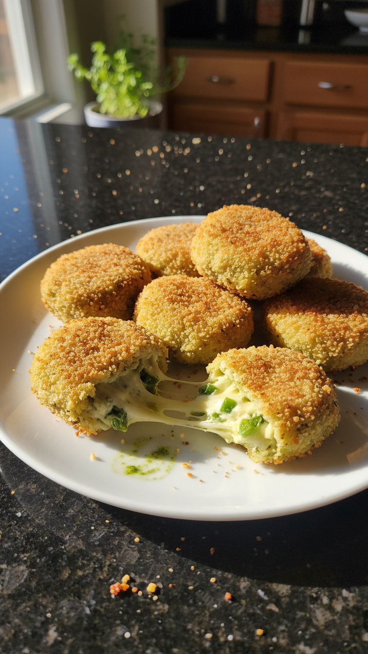 Crispy Pesto Jalapeno Poppers