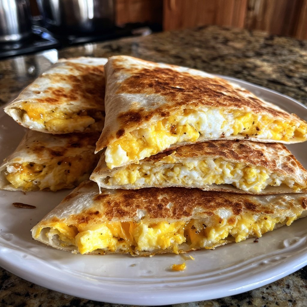Savory Breakfast Quesadillas with Scrambled Eggs​