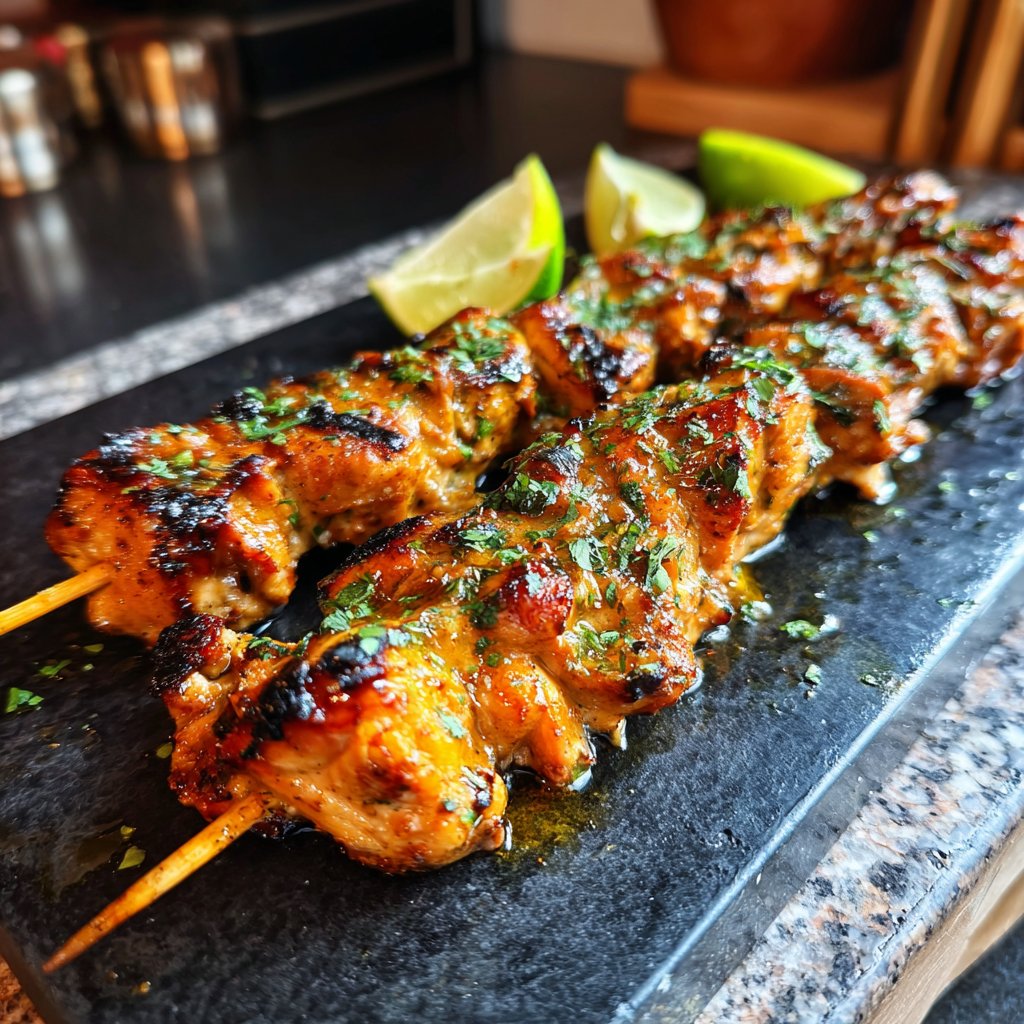 Honey Lime Chicken Skewers