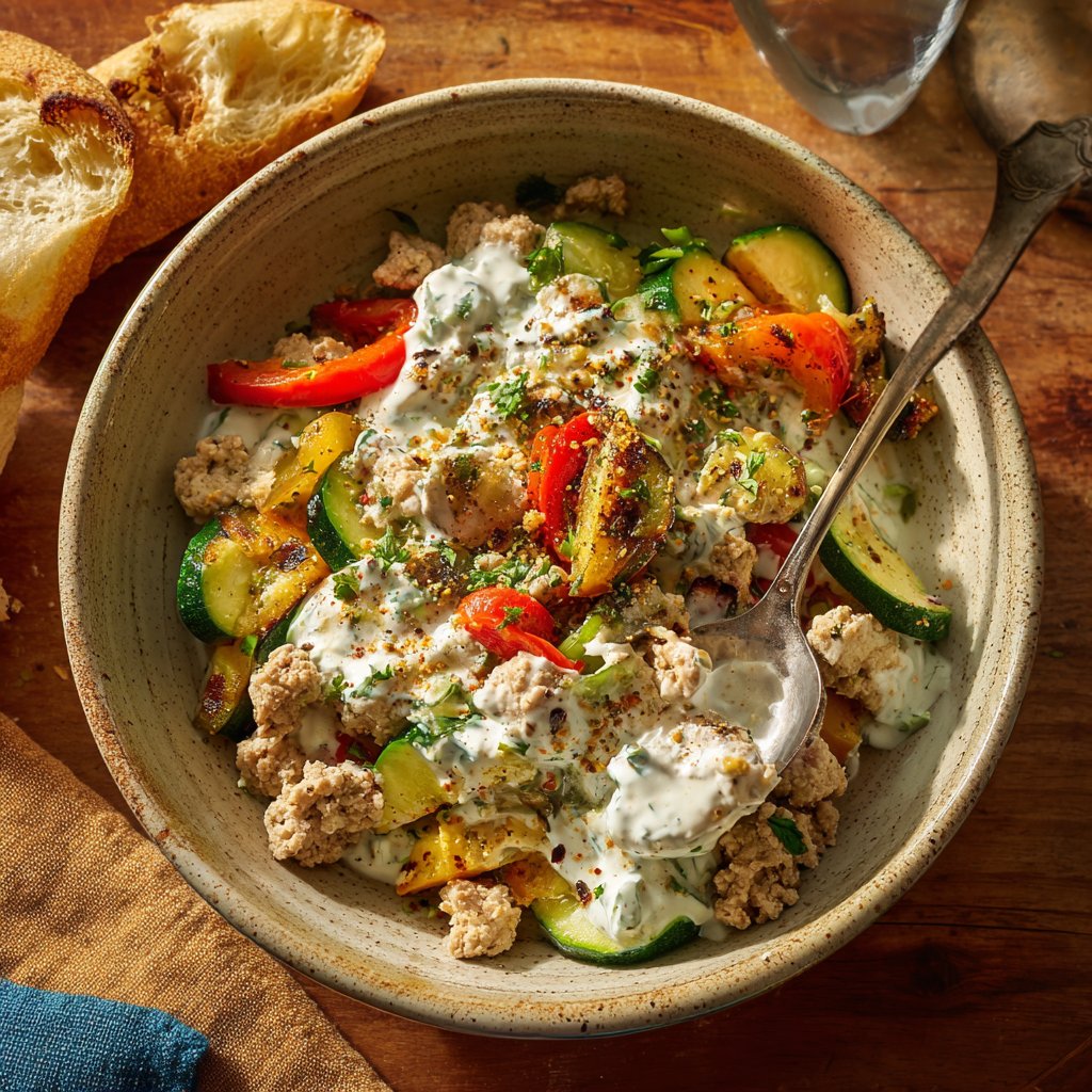 Ground Turkey Tzatziki Bowls