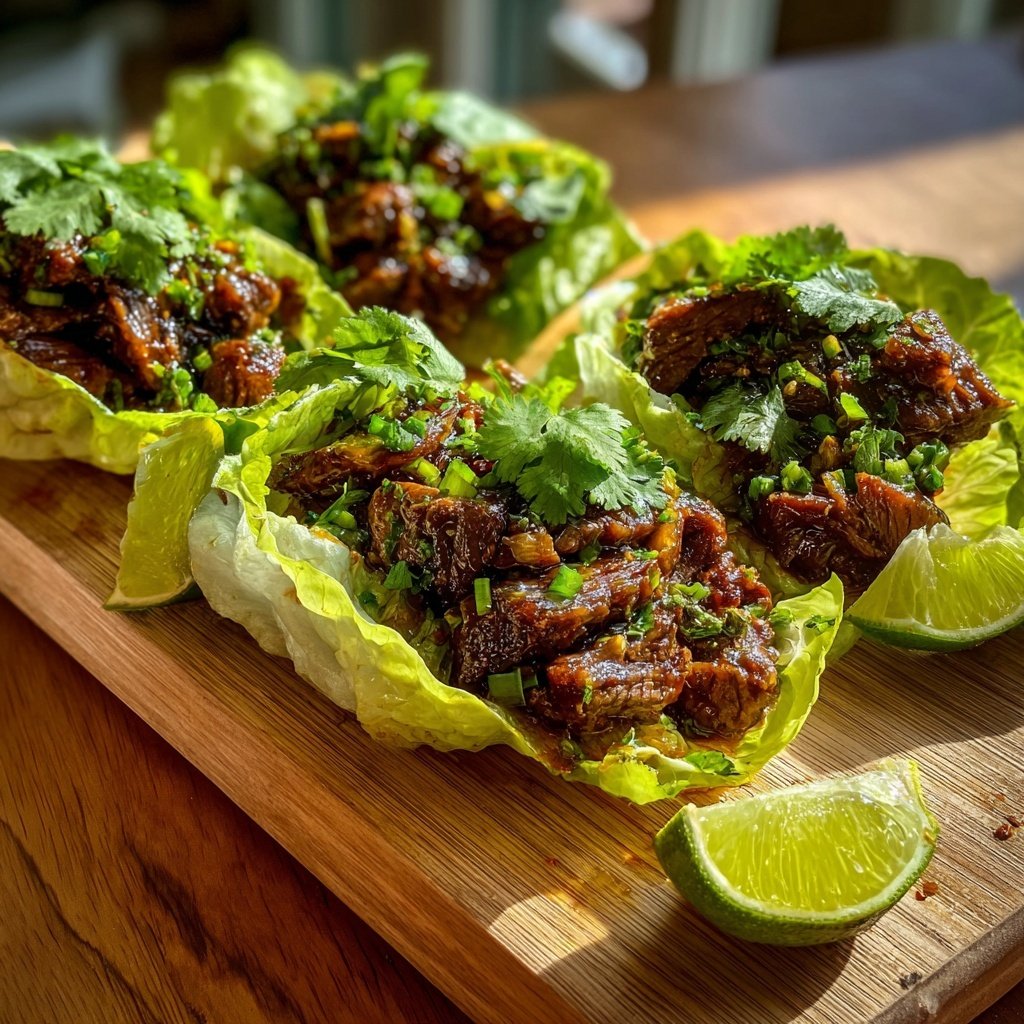 Zesty Chipotle Beef Lettuce Cups