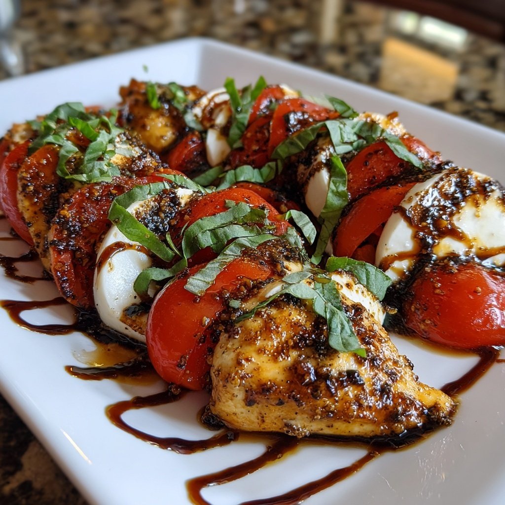 Balsamic Chicken Caprese with Fresh Basil