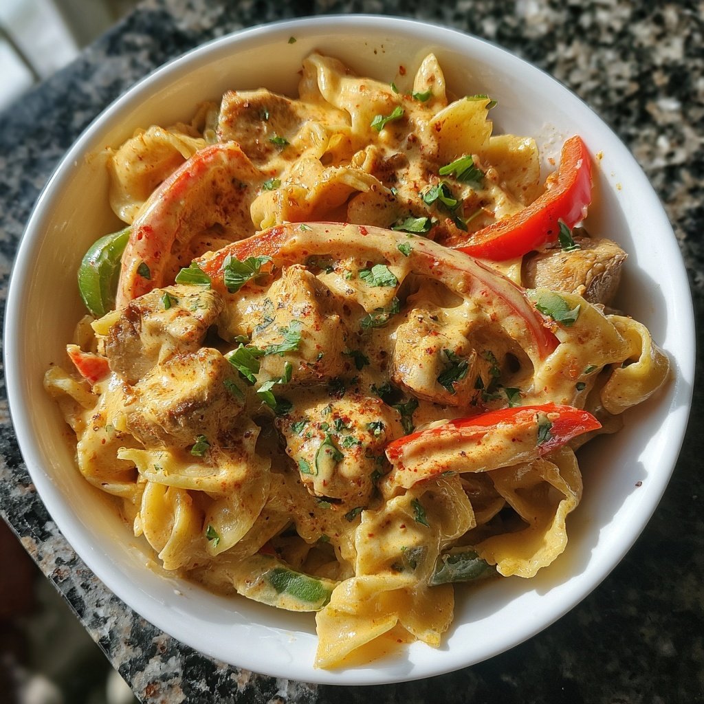 Creamy Cajun Chicken Noodles
