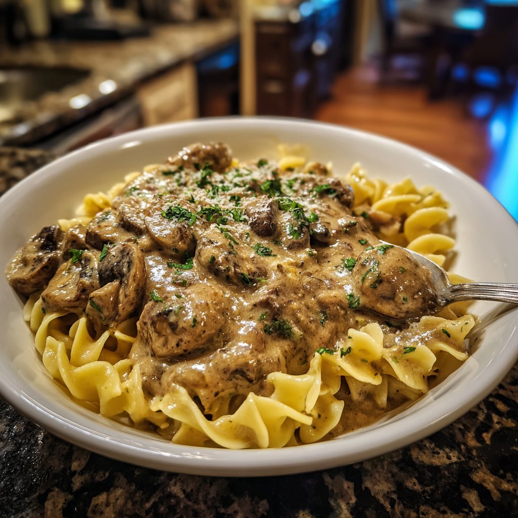 Vegan Mushroom Stroganoff