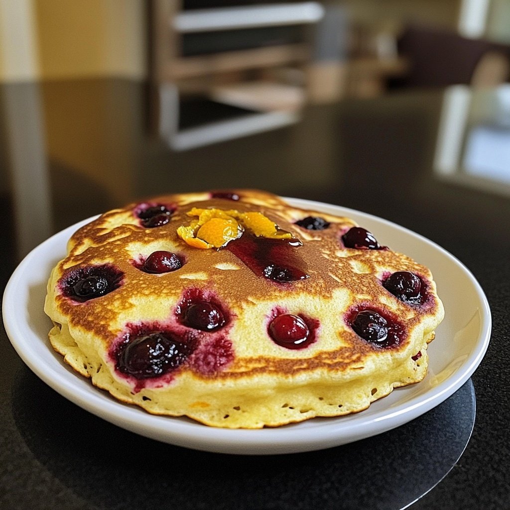 Fluffy Cranberry Orange Ricotta Pancakes