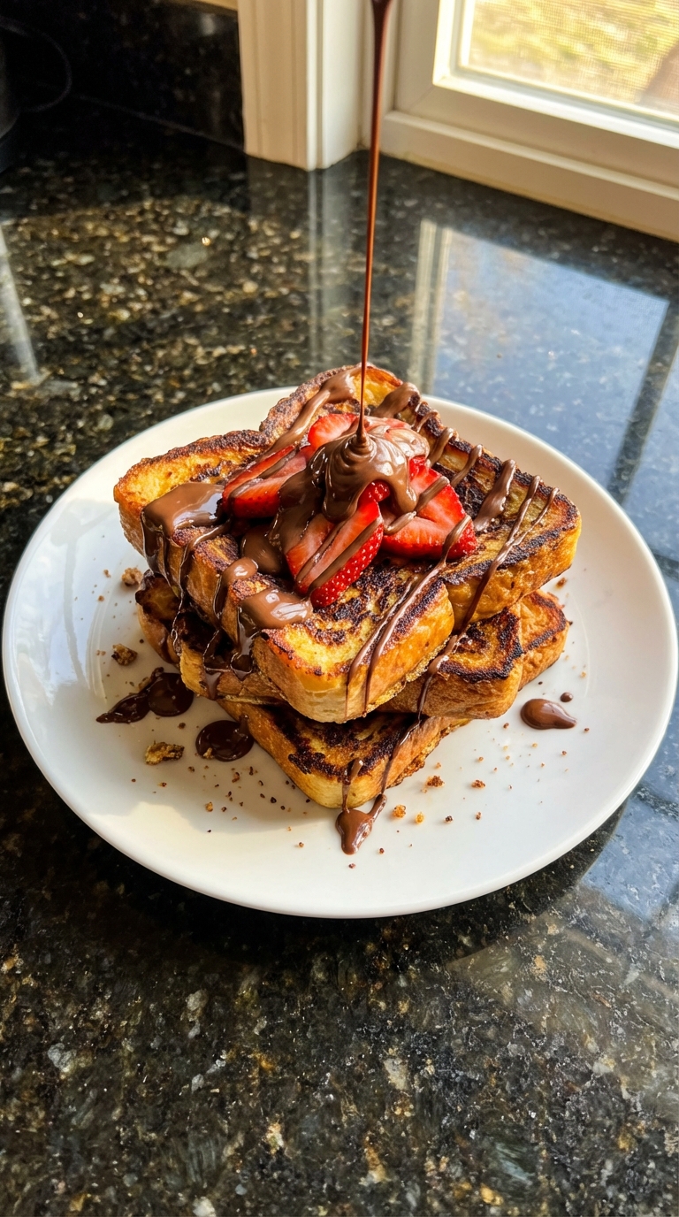 Chocolate-Dipped Strawberry French Toast