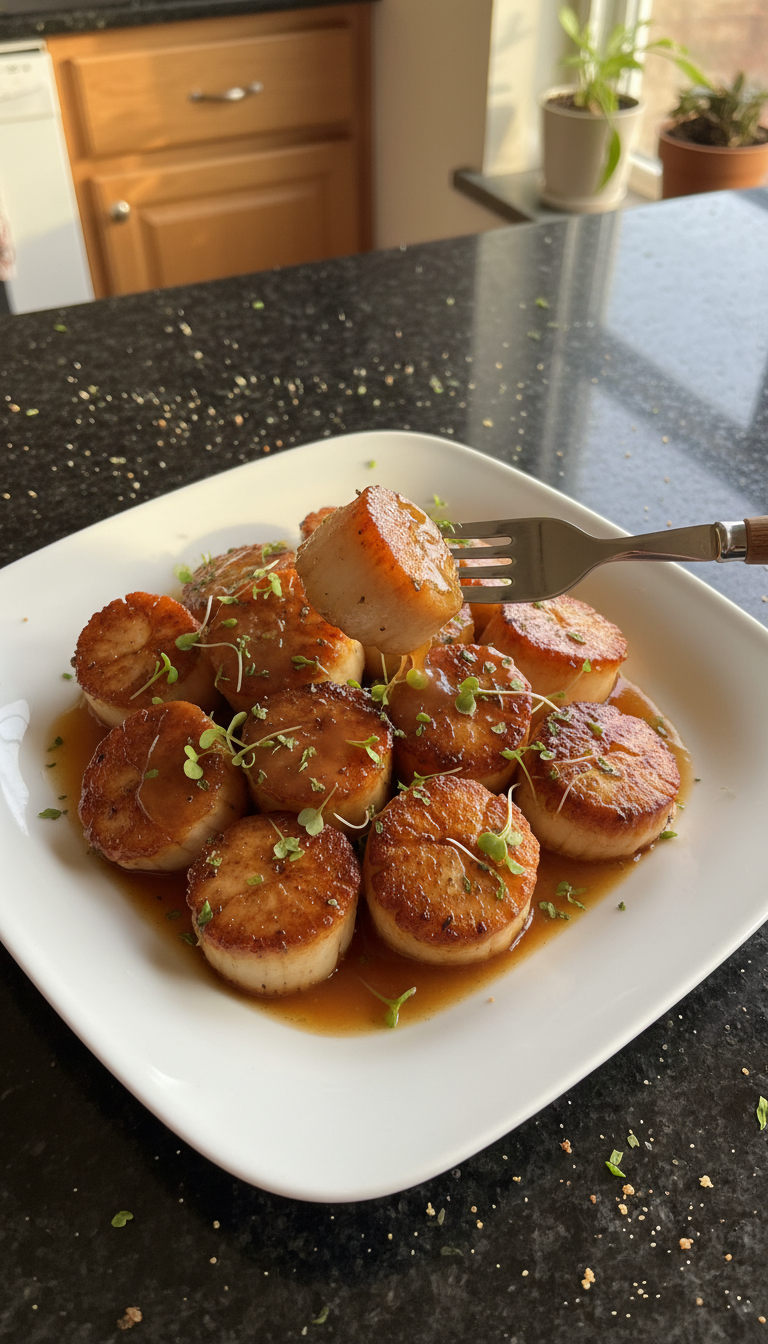 Apple Cider Seared Scallops