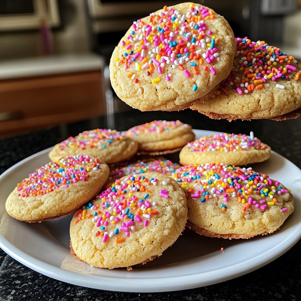 Tender Butter Cookies with Colorful Sprinkles