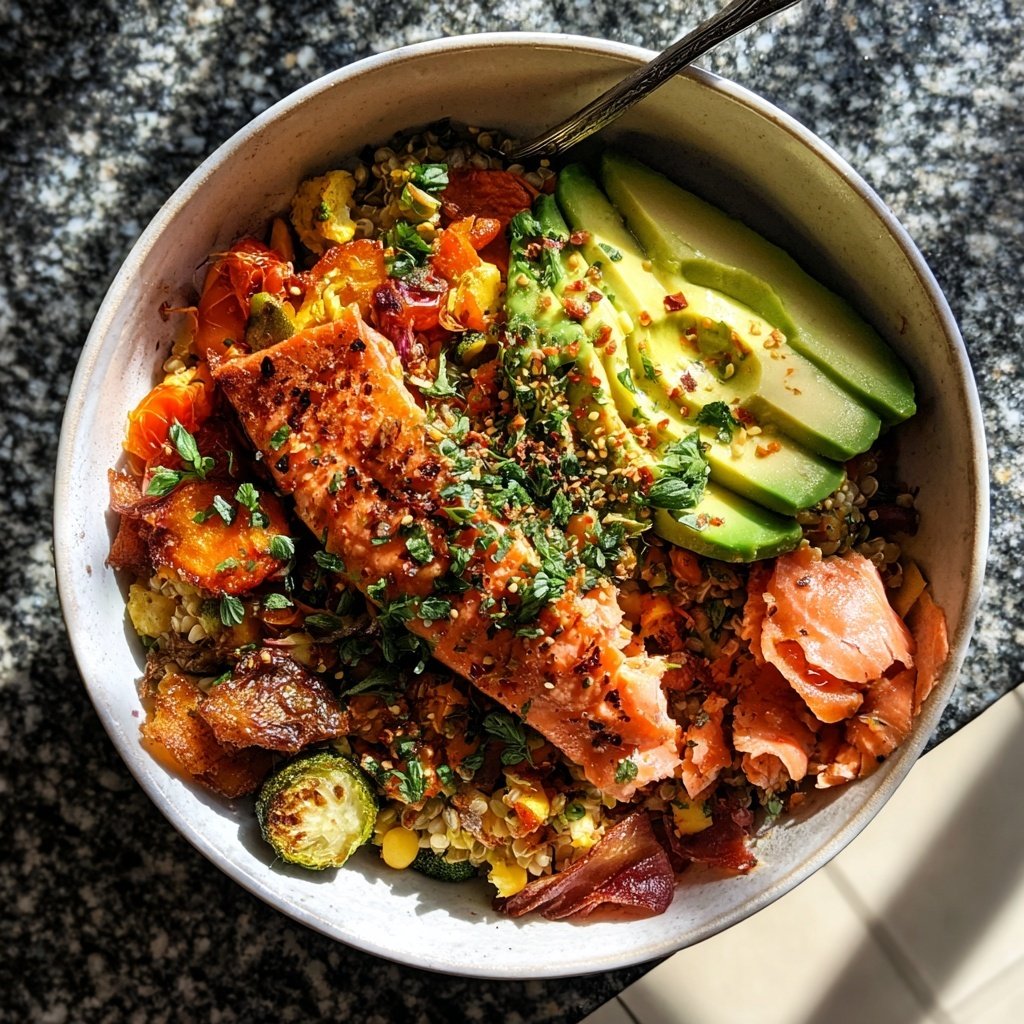 Delightful Salmon Grain Bowl