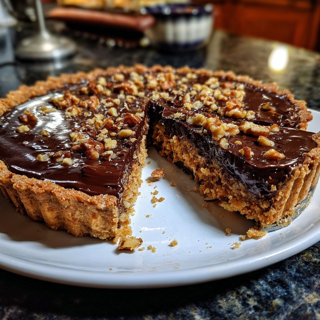 Nutty Cottage Cheese Brownie Tart