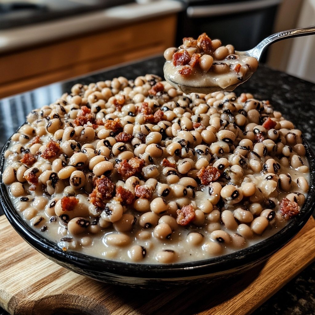 Black-Eyed Peas with Bacon Sausage