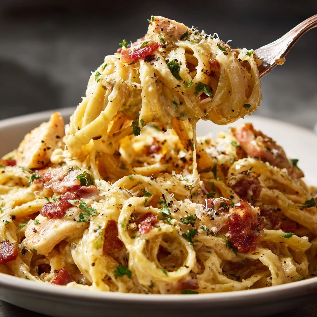 Chicken Carbonara Noodles